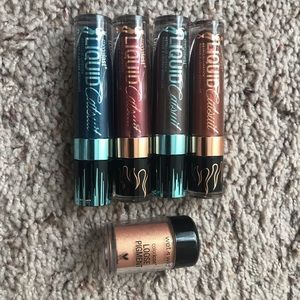 Wet n Wild Fire and Ice lipsticks and pigment